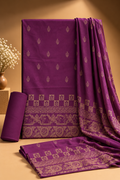 Purple Jacquard 3-Piece Suit