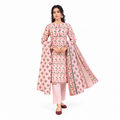 Pink Floral Printed 3-Piece Suit