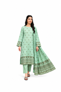 Mint Green Printed 3-Piece Suit