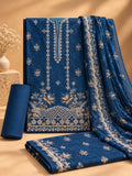 Royal Blue Embroidered 3-Piece Suit